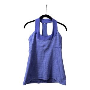 LULULEMON Women’s Racerback Purple/Lilac Stripes Scoop Neck Tank Top Size 6